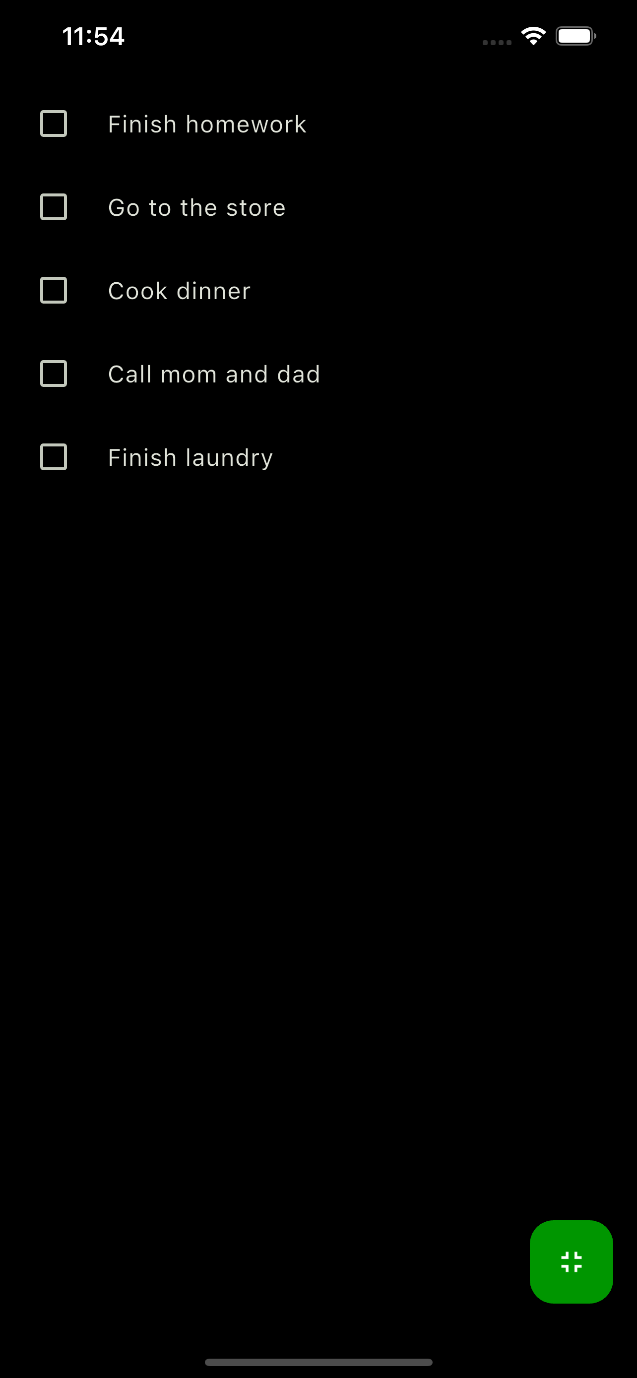 Fullscreen tasks